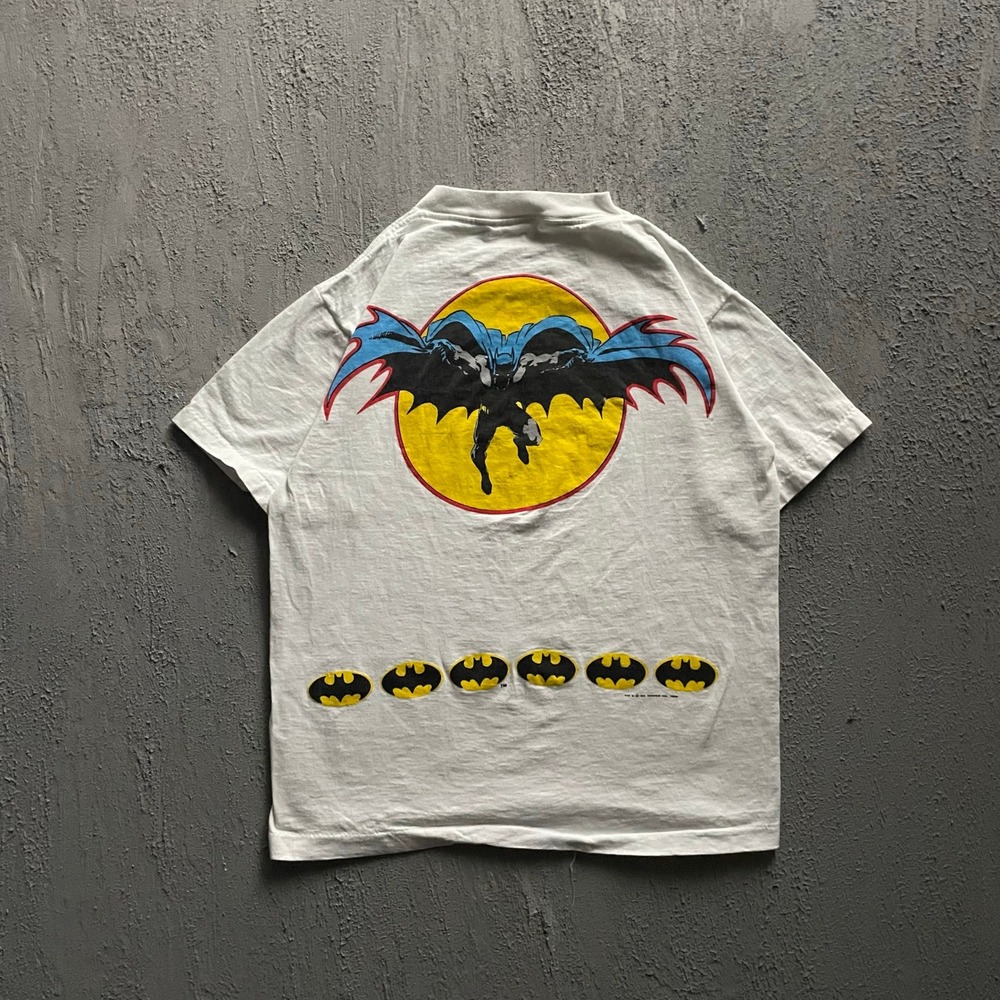 Vintage DC Logo Graphic T Shirt Men Medium White 1980s Village Mews